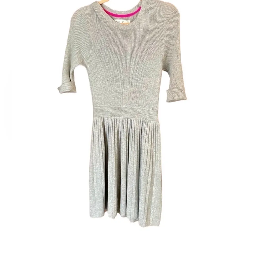 Eliza J light gray ribbed knit fit and flare Sweater dress - Image 2