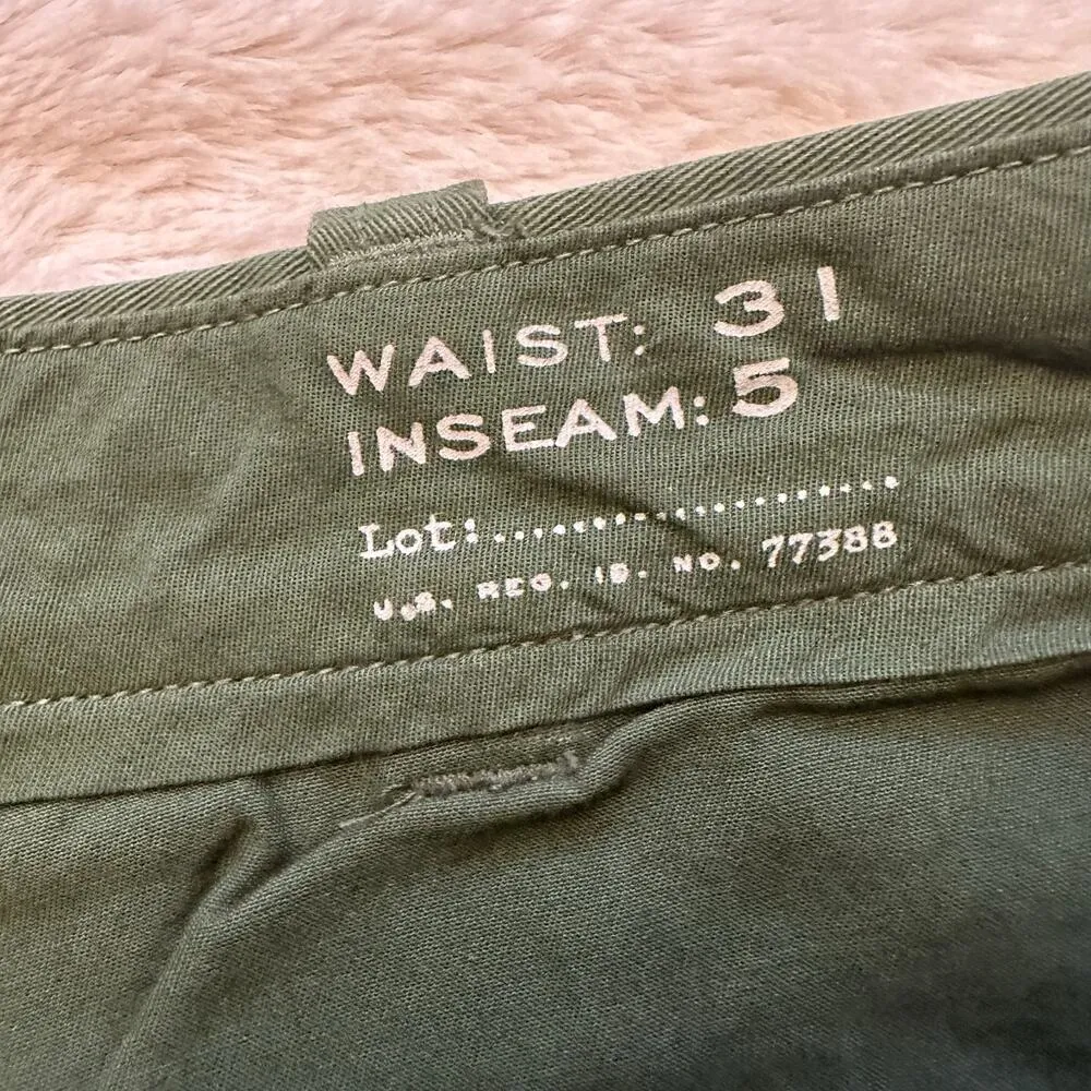 Women's J. Crew Shorts sz 31 Green Shorts 5 inch inseam Shorts - Image 3