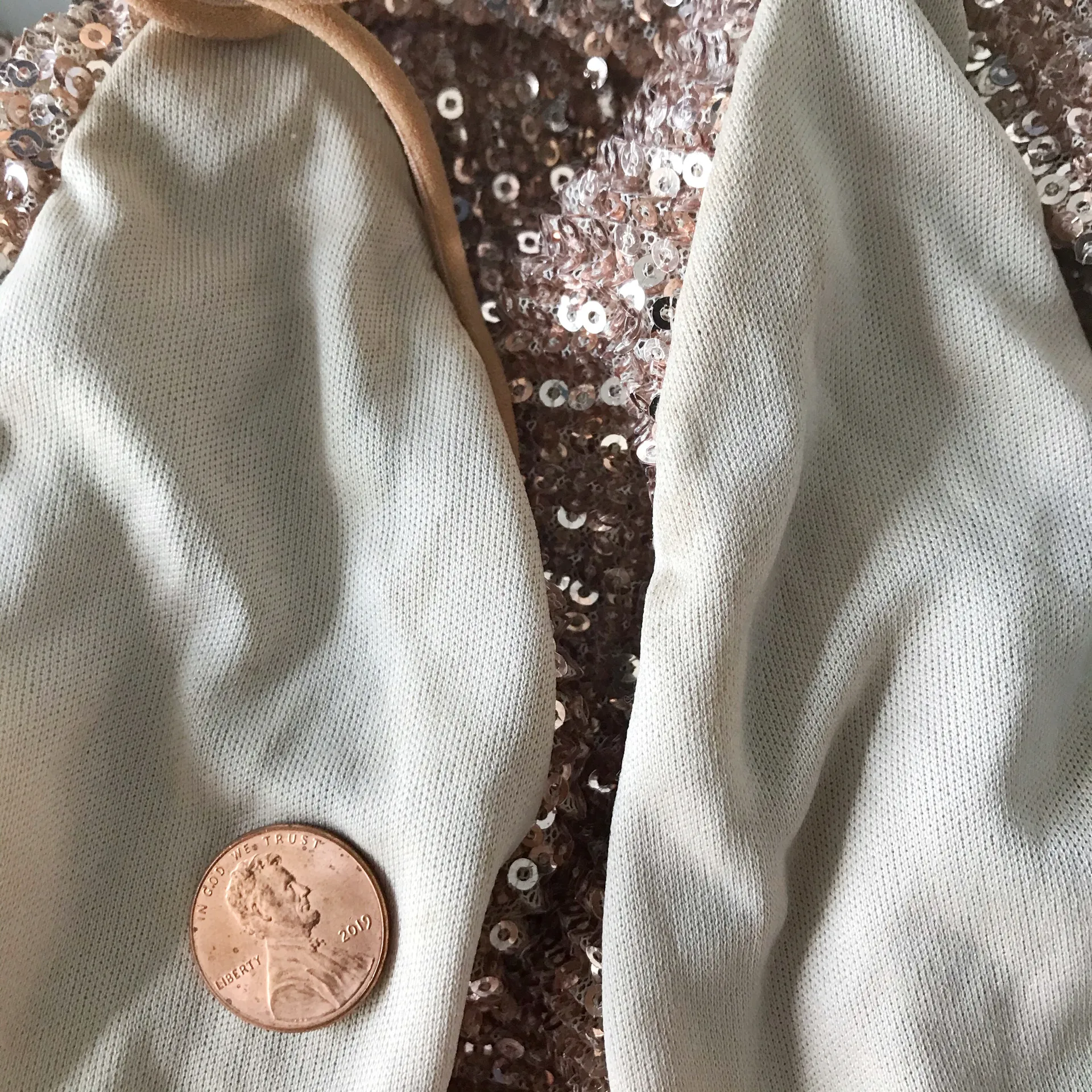 Rose gold sequin dress, size M Size M - Image 9