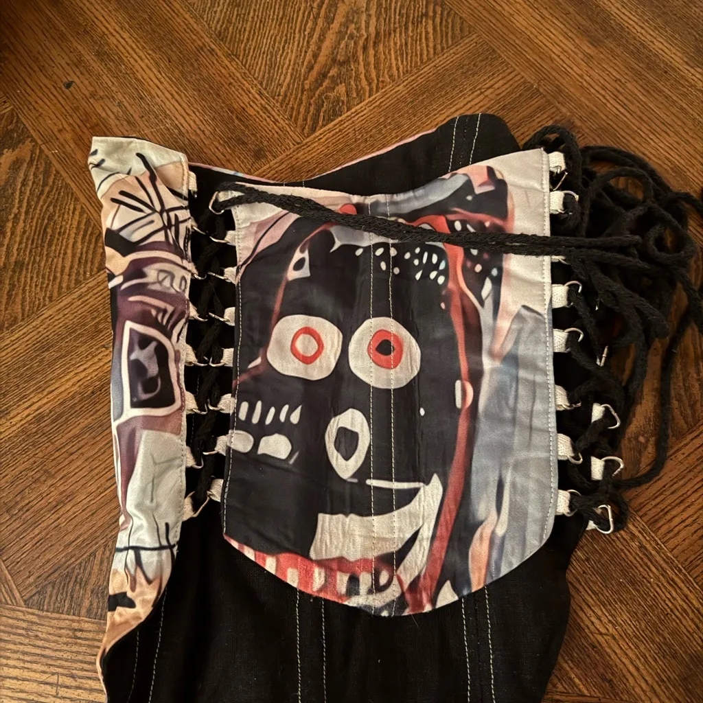 Rusty Reconstructed Basquiat Corset sz xs/S Black - Image 3