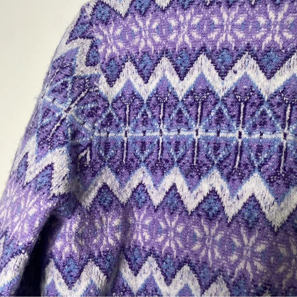 Talbots Fair Isle Wool Blend Mock Neck Sweater Small - Image 11