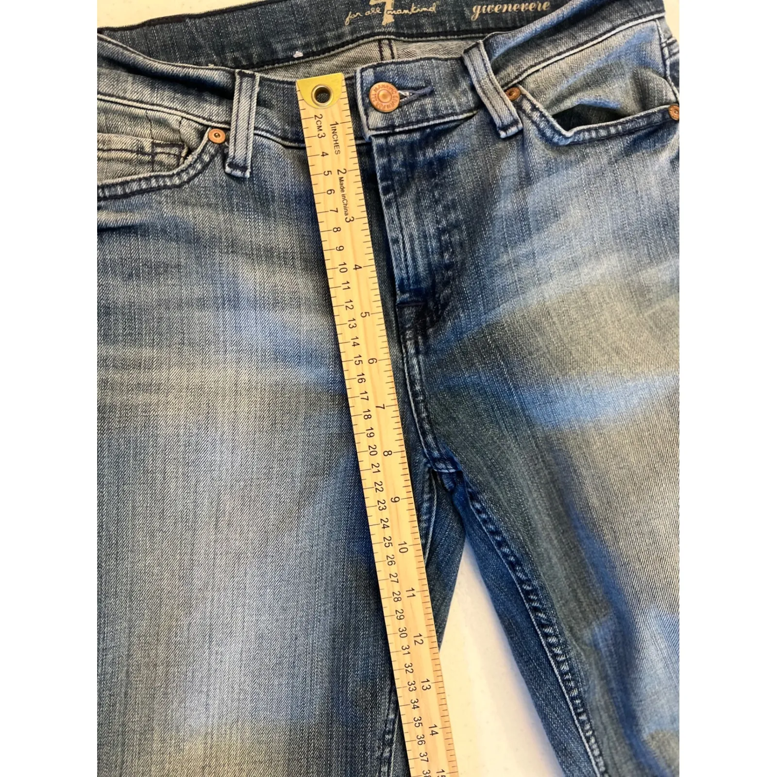 7 For All Mankind 7FAMK Ankle Gwenevere Skinny Jeans Denim Size‎ 25 Stretch - Image 8