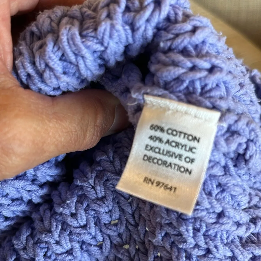 J Jill Purple Lavender Crochet Sweater - Image 7