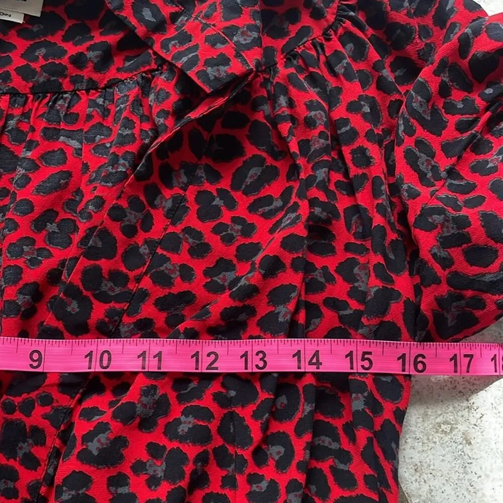 Zadig & Voltaire Reveal Leopard Print Long Sleeve Blouson Minidress - Image 11