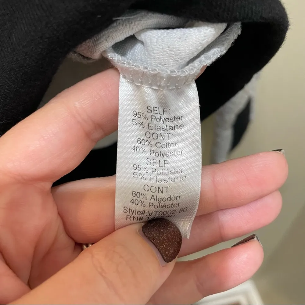 Vanilla bay happy homecoming quilted double hoodie grey black womens medium - Image 7