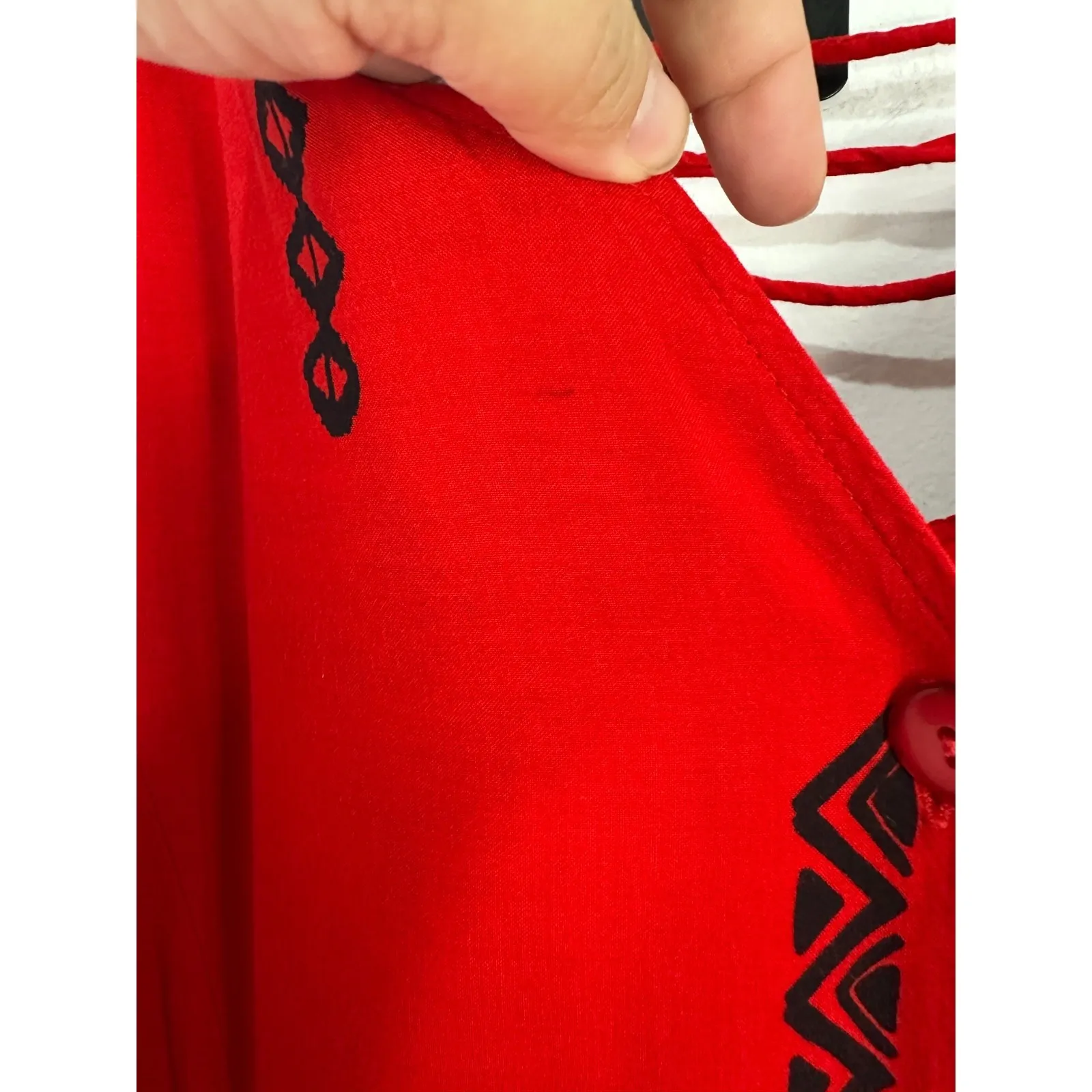 R&K Originals Maxi Dress Womens 2OW Red Southwestern Artsy Boho 90s Earthy Size undefined - Image 2