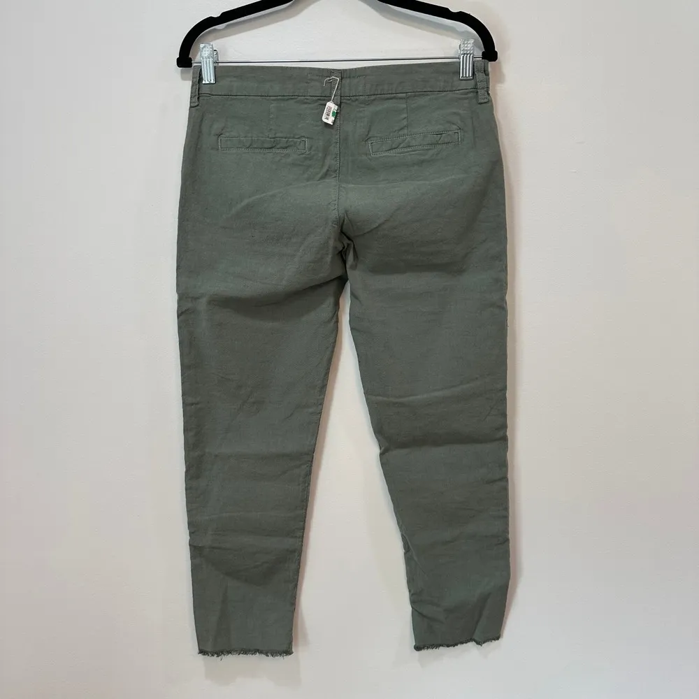 Frank & Eileen Womens Wicklow The Italian Chino Pant Flushed Denim Raw Hem Green Size 2 - Image 3