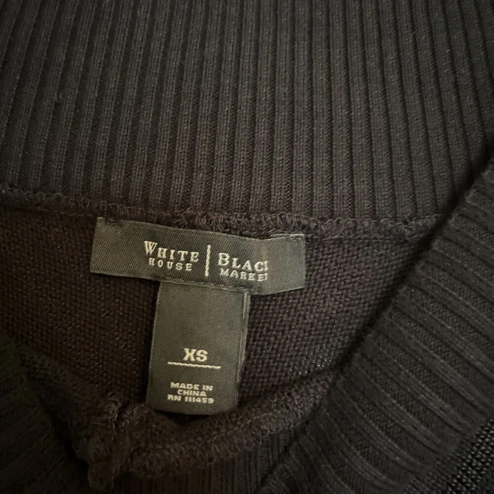 White House Black Market Sweater Dress Cotton stretch Knit Mini size XS - Image 5