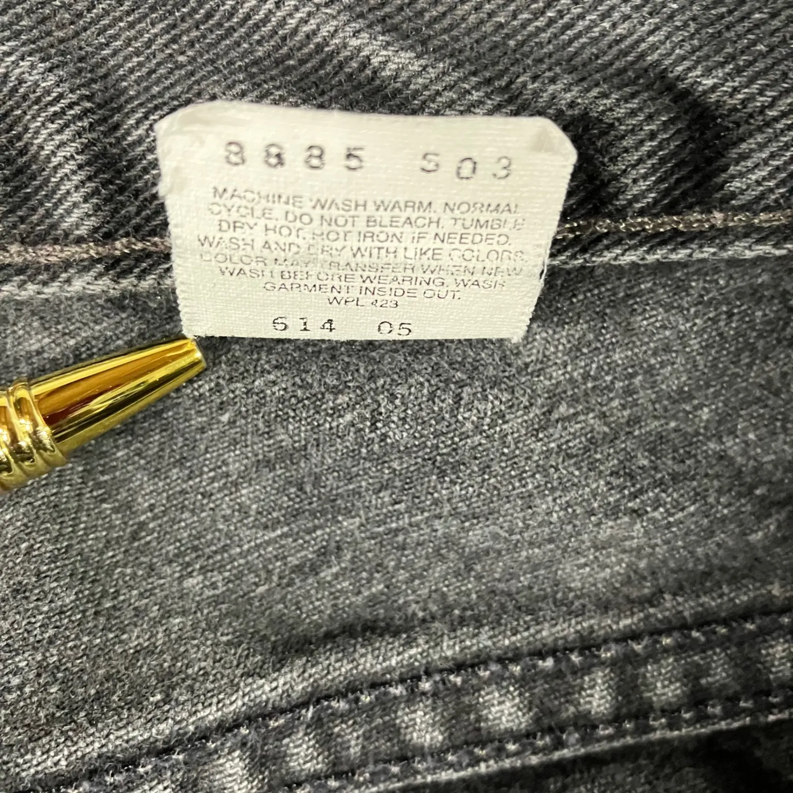 Levi's 550 Relaxed Fit Tapered Leg Jeans Black Denim Women 10 Made in USA - Image 9