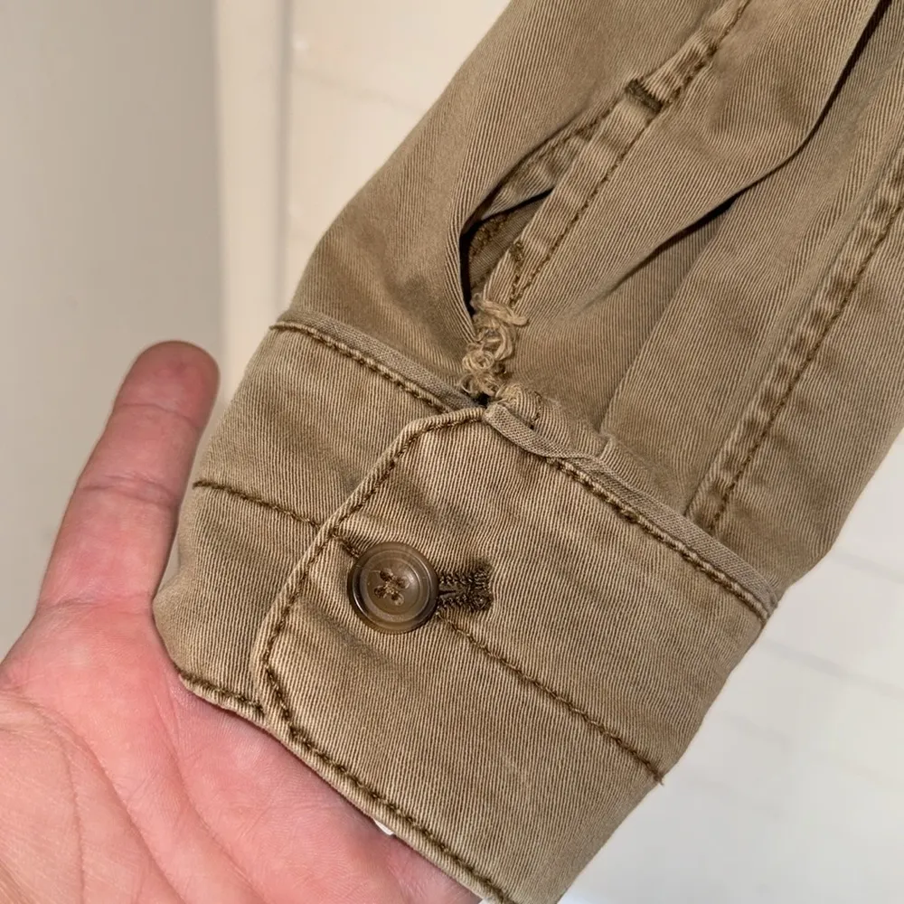 Anthropologie Hei Hei Cropped Utility Jacket Small Military Style xs distressed‎ - Image 5