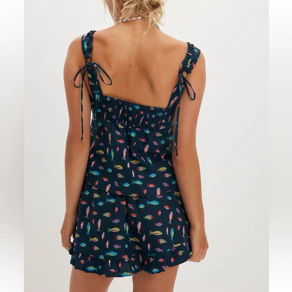 #130 NWT Free People Ellia Printed Set in Navy - Image 2