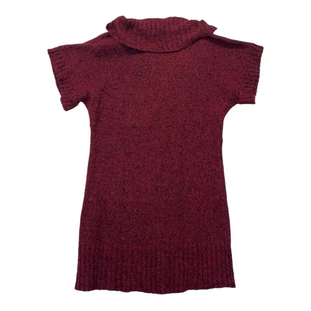 Sonoma Short Sleeve Cowl Neck Knit Sweater Size XL red burgundy maroon V-neck - Image 3
