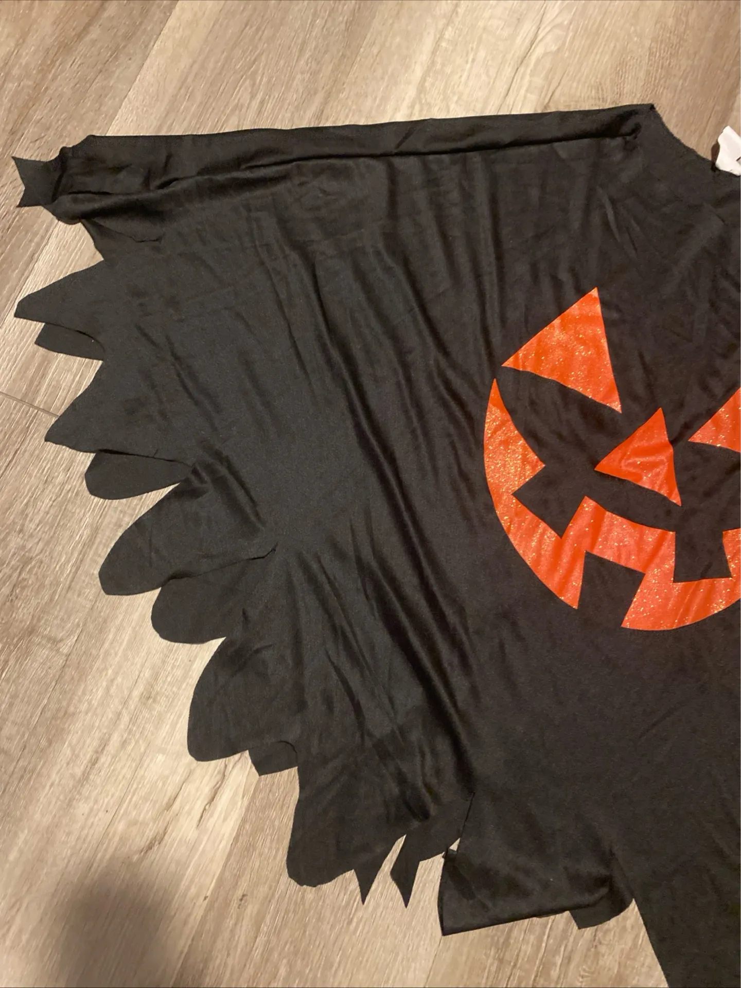 Adult Black Jack O Lantern Pumpkin Poncho Costume - Image 4