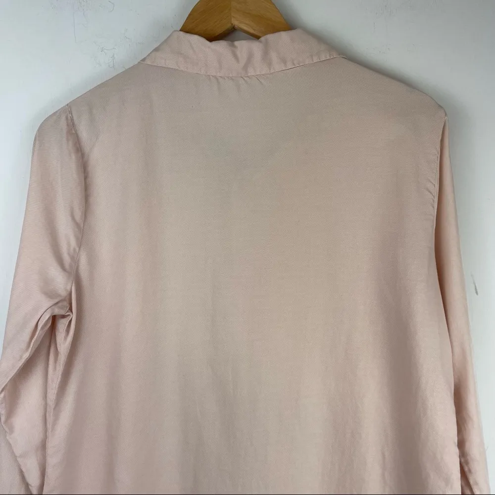 CP Shades Cotton Silk Button Down Front Shirt Sz Small Peach Pastel Boho - Image 12
