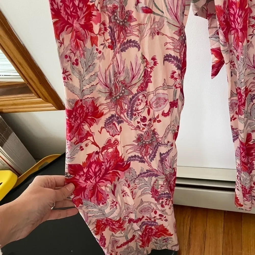 H&M Limited Edition Floral Flowy Strapless Corset Top Jumpsuit w Bow size 2 - Image 3