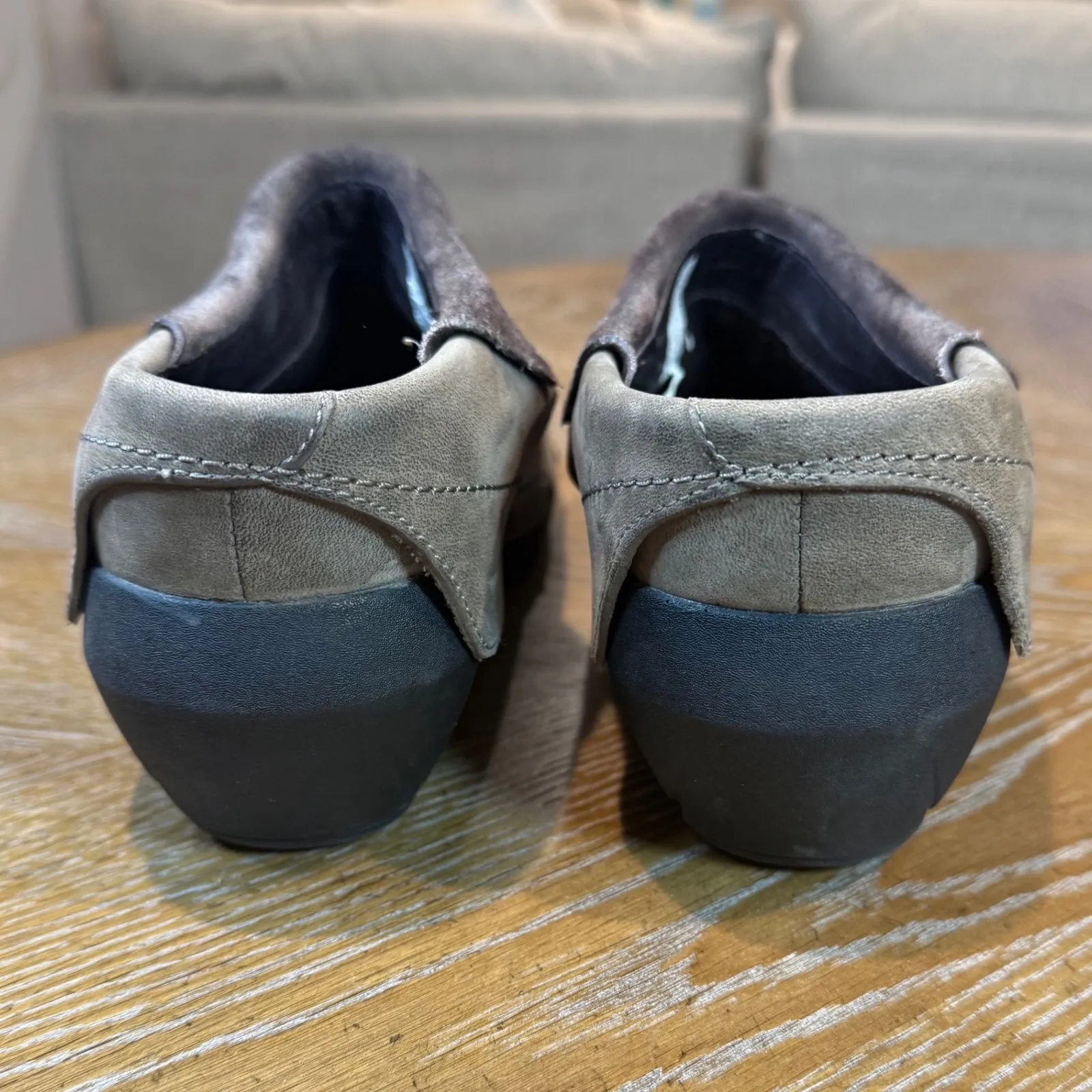 Merrill Drizzle Leather Suede Mules Clogs Slip On Brown Size 10 - Image 4