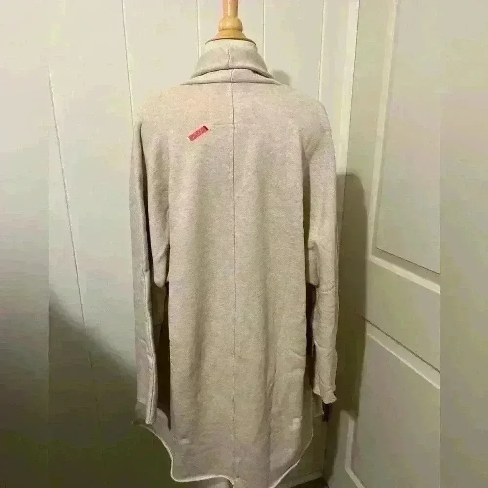 Frank & Eileen $288 Tee Lab Drape Coat Cardigan Jacket Beige Comfy Coastal Fall Size L - Image 10