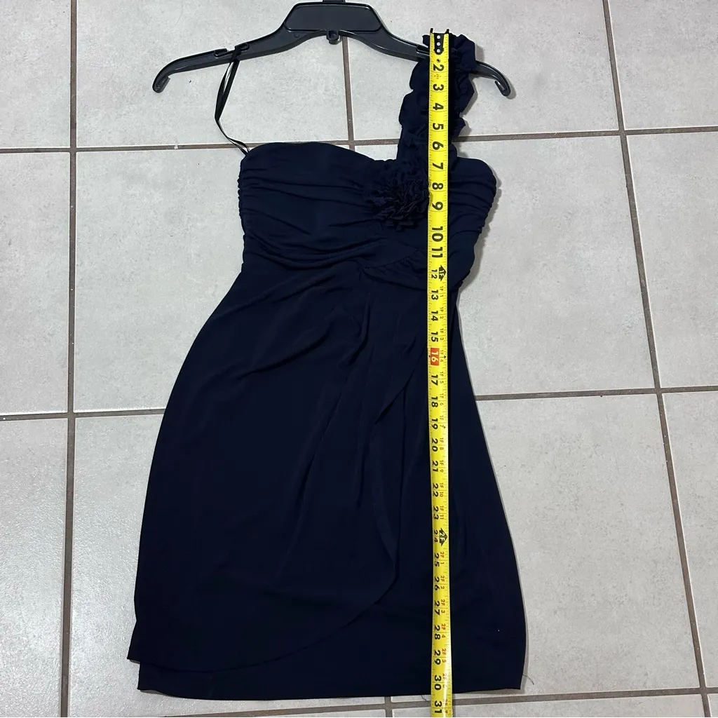 Sweet Storm Women Party One Shoulder Navy Blue Dress size small - Image 9