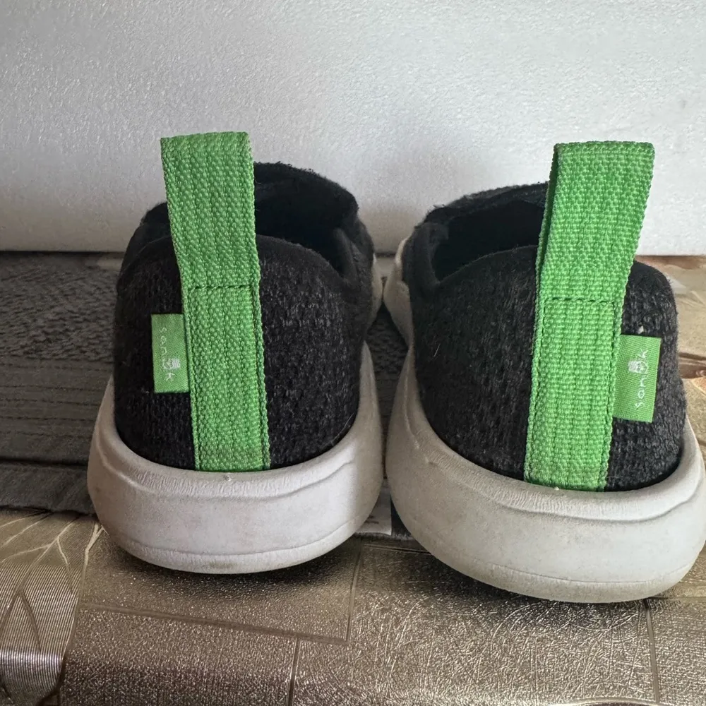 Sanuk Chiba Quest Black and White knit Women's Sneakers 7 - Image 6