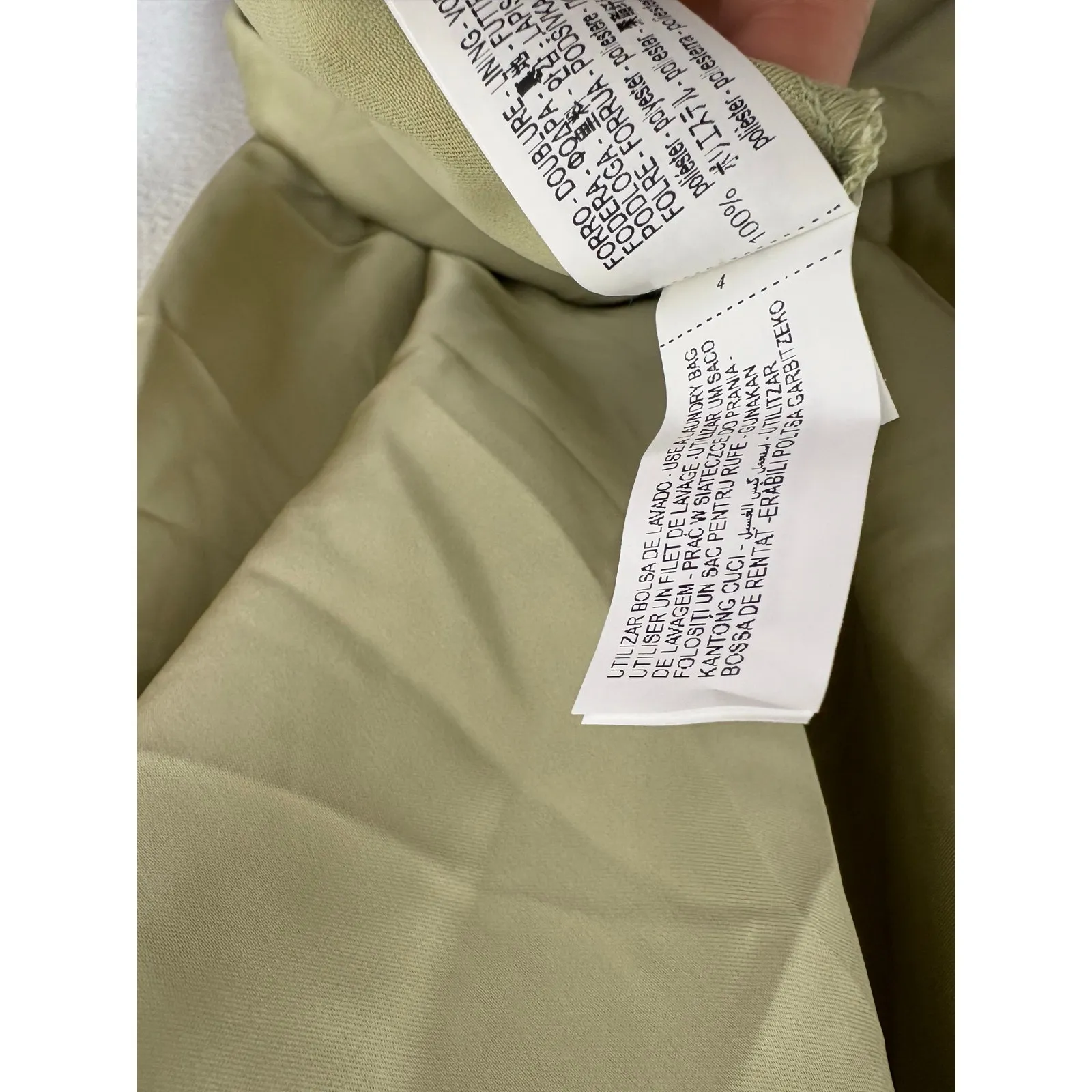 NWT Zara Satin Sweetheart Midi Dress Size XL Pistachio Green Cocktail Wedding - Image 7