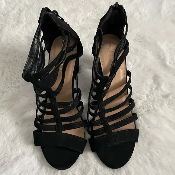NWT Black Suede Heels - Image 2
