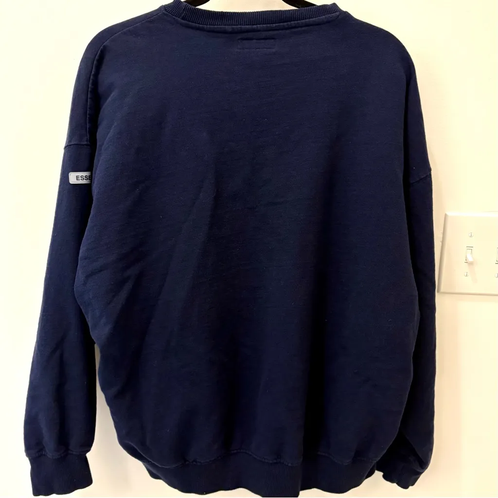 💙 BETTER UNSAID Women’s Essence Navy Crewneck Medium Cozy Sweatshirt 💙 Blue - Image 2