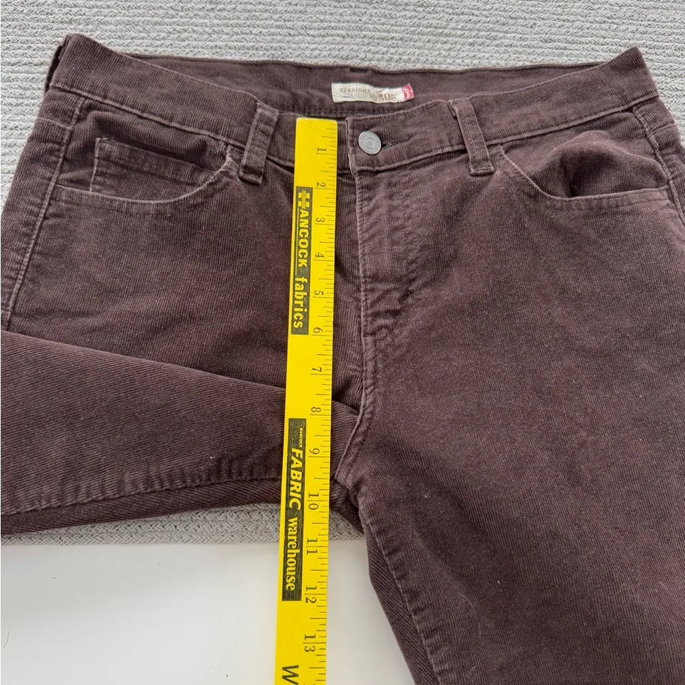 Levi’s 505 Straight Leg Brown Corduroy Pants Size 10M - Image 8