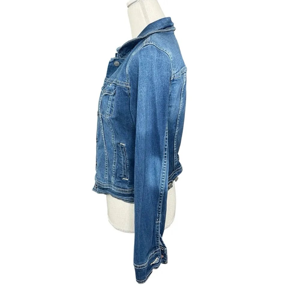 Old Navy Blue Jean Jacket causal everyday Medium Wash neutral Normcore - Image 3