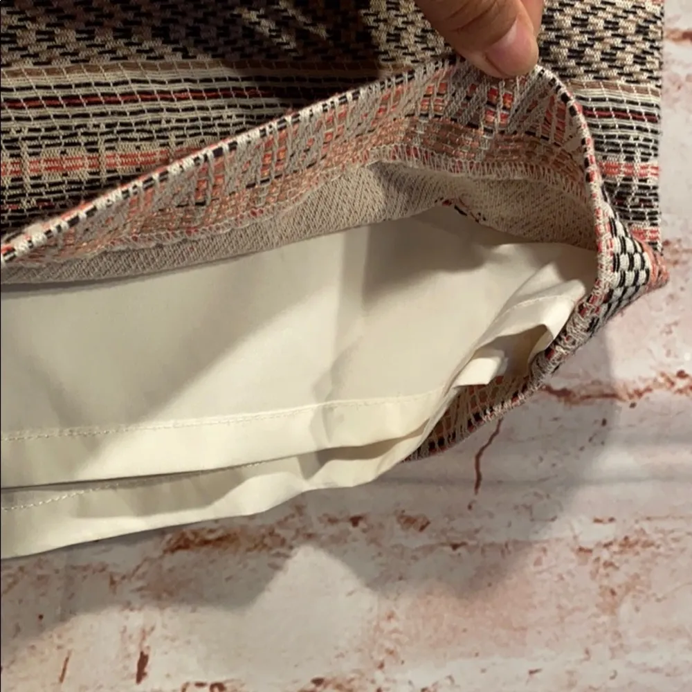 LOFT mini career skirt textured faux wrap lined - Image 3