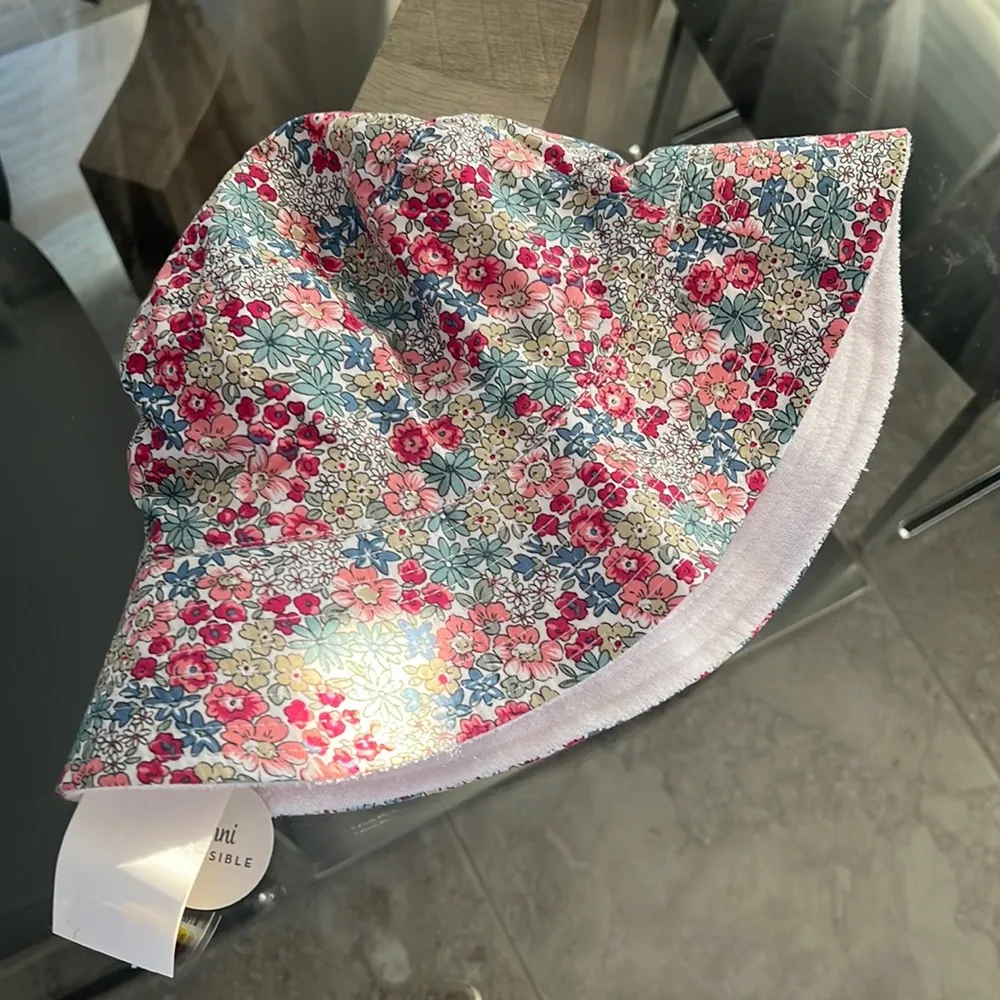 NEW Jenni Reversible Floral Terry Cloth Hat, One Size New w/Tag - Image 5