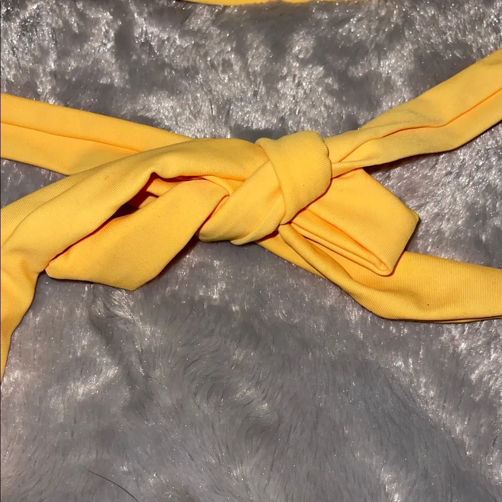 Sportlike Yellow Padded Halter Bikini Top M | Bright Swimwear Size M - Image 10