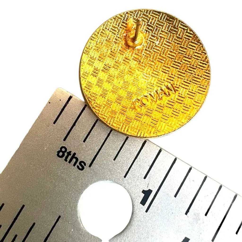 Roman Vintage Cloisonné Geometric Enamel Statement Earrings - Image 8