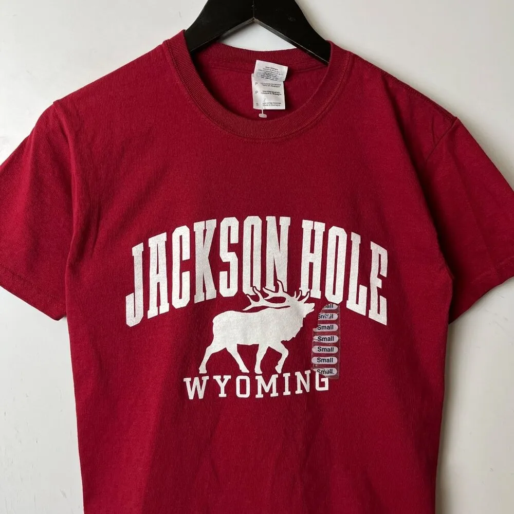 Jackson Hole Wyoming T Shirt Vintage Y2K Extra Small XS Red Graphic Tee - Image 9