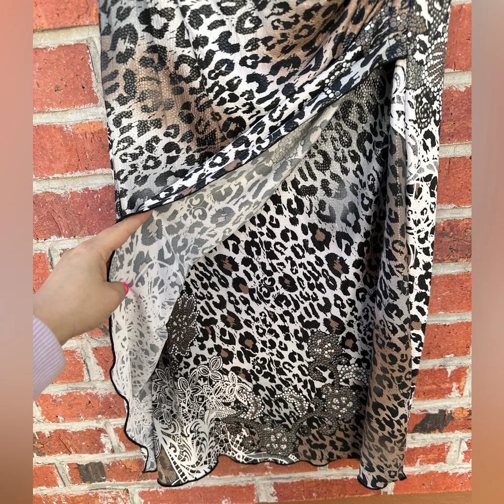 Joseph Ribkoff mixed print faux wrap dress Size 6 - Image 6