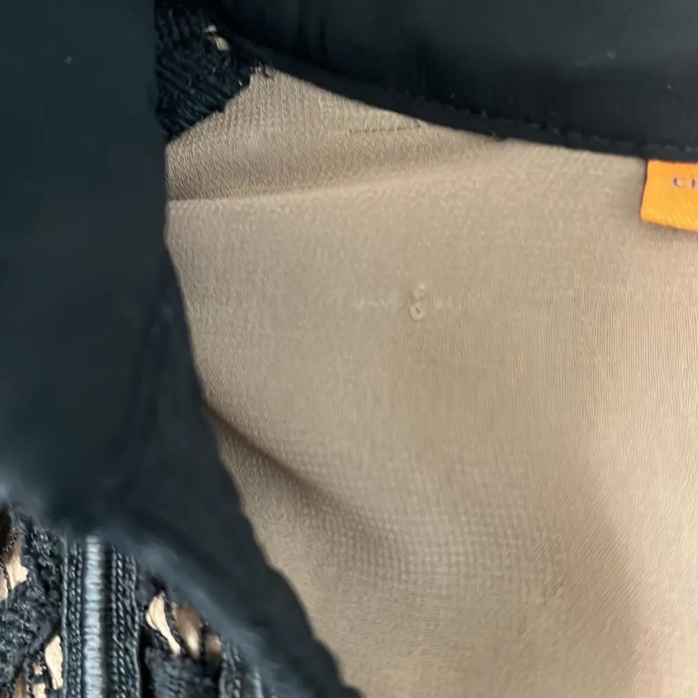 Tory Burch Black & Brown Lace Top Size 2 - Image 4