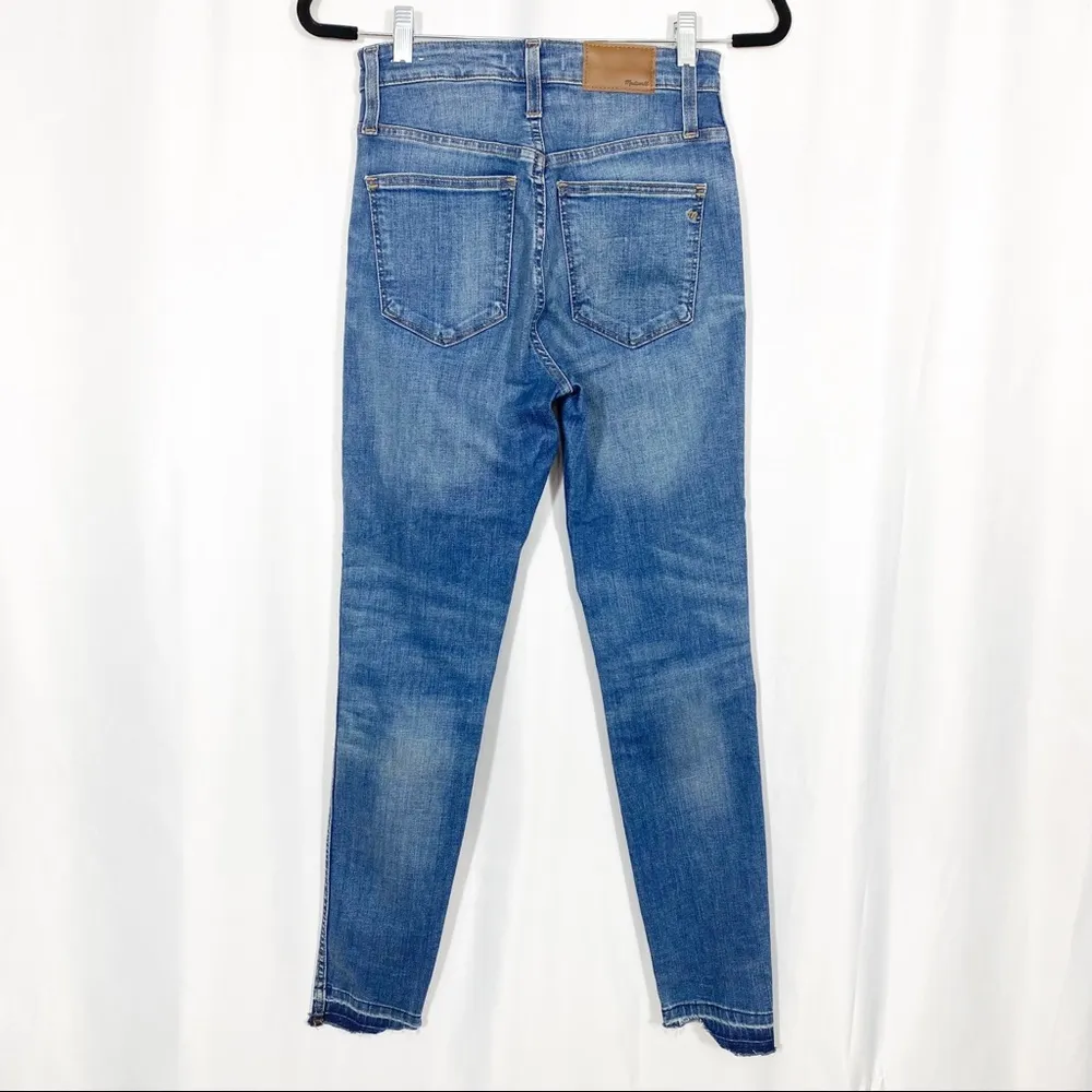 Madewell Curvy High Rise Skinny Jeans Drop Step Hem Edition : Annabelle Wash - Image 5