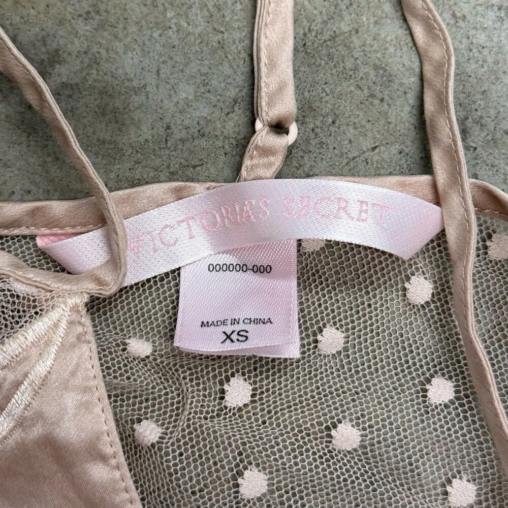 Victoria’s secret coquette polka dot satin lace lingerie top - Image 5