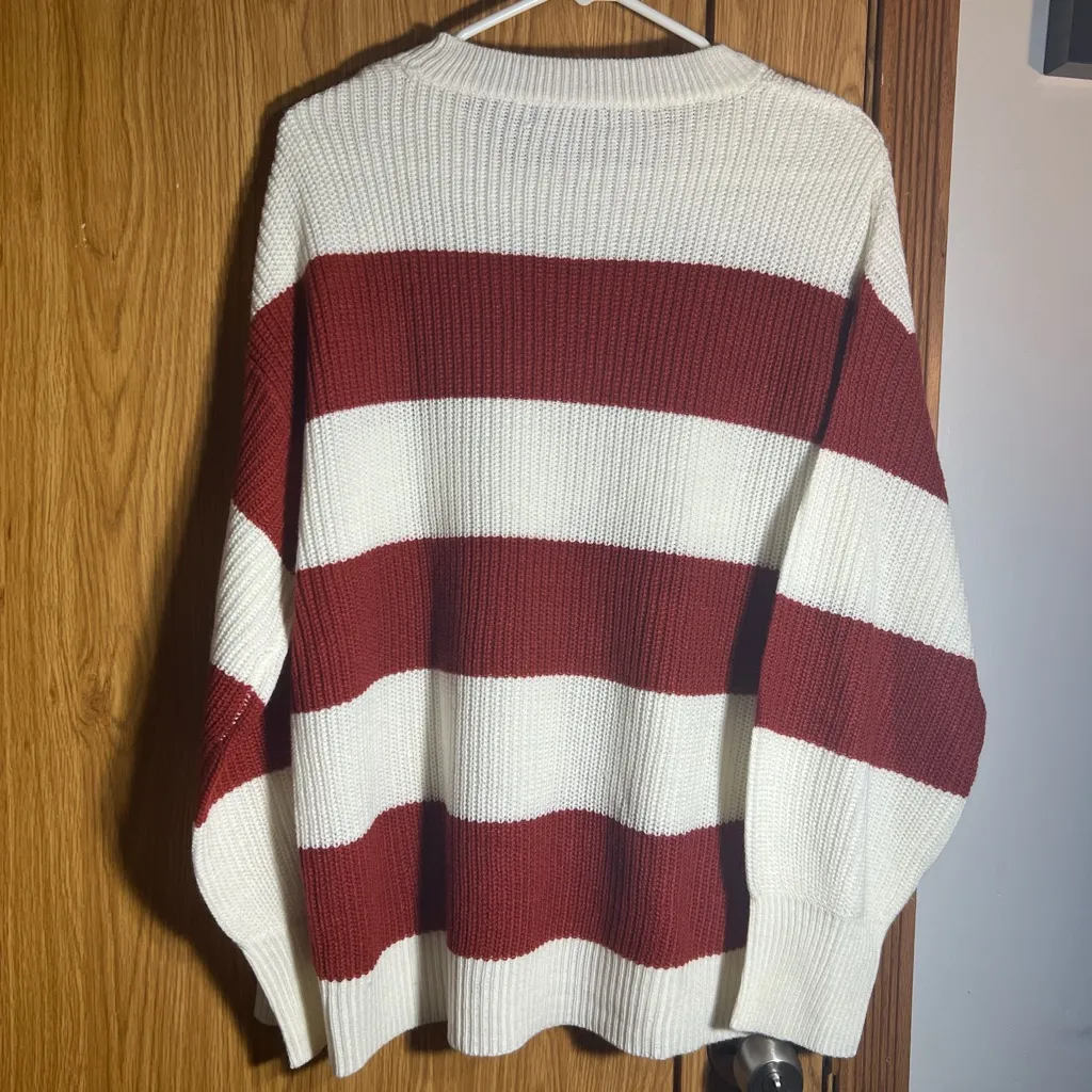 Classic Striped Crew Neck Sweater - Image 2