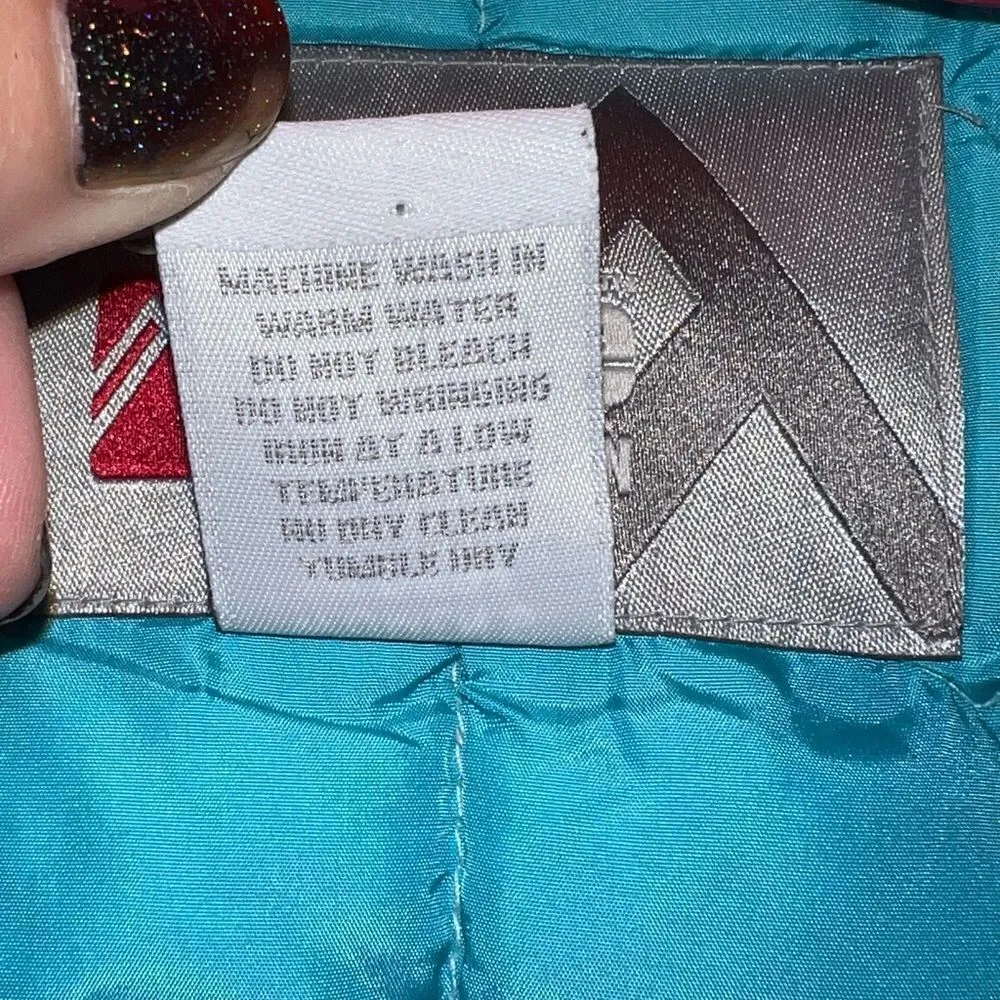 Alpine Design blue duck down sleeveless full zip vest with pockets size medium - Image 8