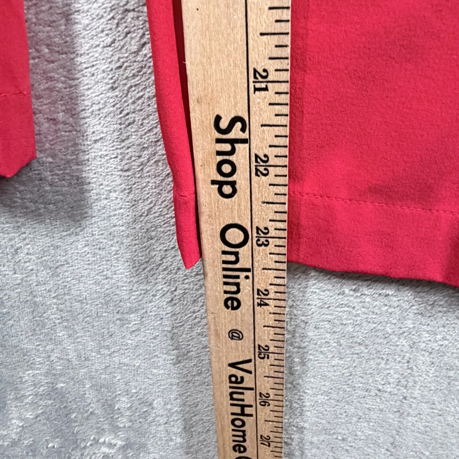 Peck & Peck Weekend Red Cargo Zip Pocket Capris Trousers M Y2K Bright Casual Size M - Image 10