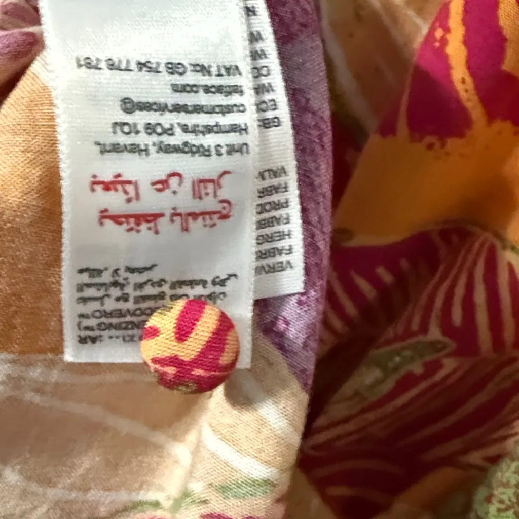 FatFace Aria Tropical Floral Midi Dress Light Orange Size US 10 - Image 6