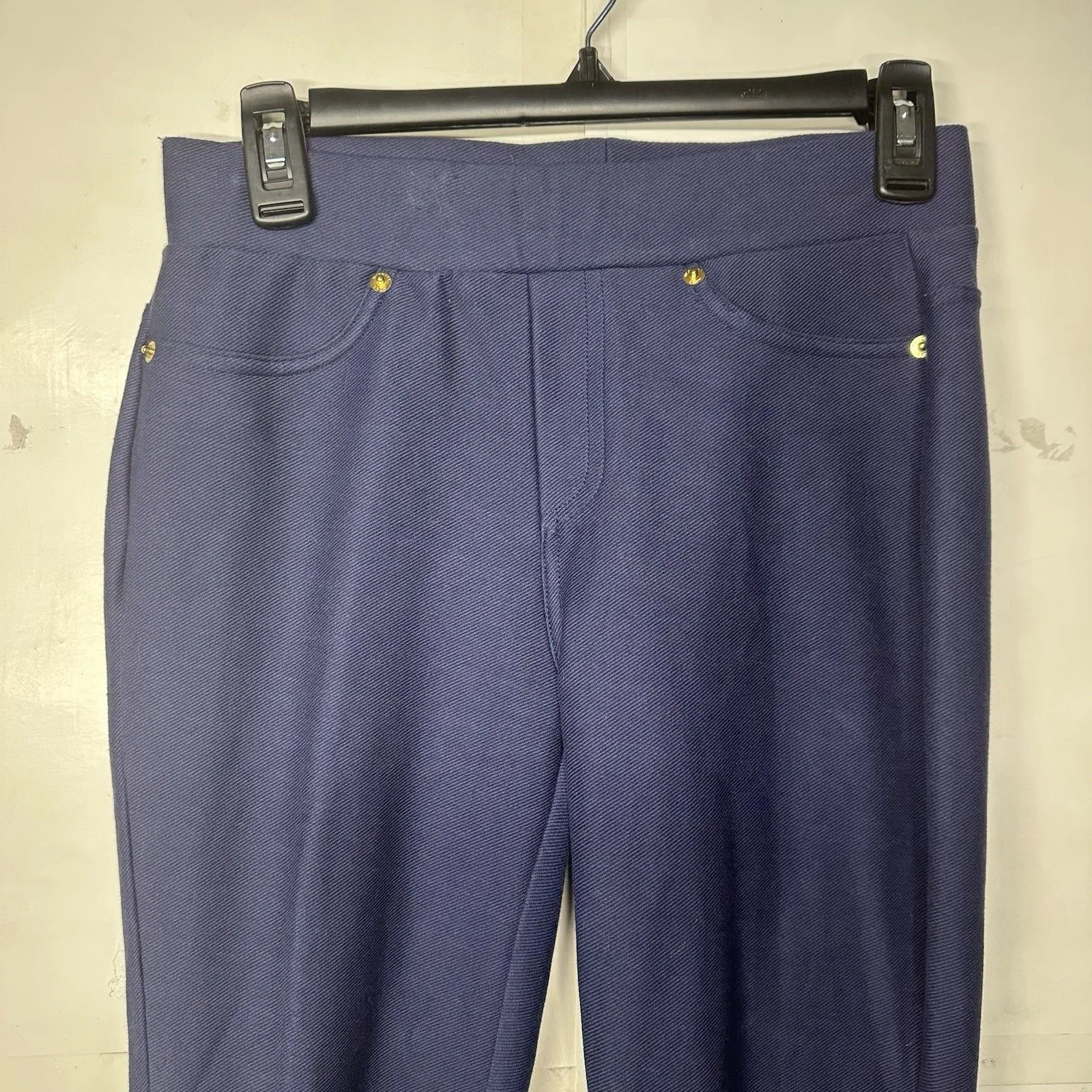 Michael Kors Legging Pants Womens Small Dark Blue Mid Rise Pull On Fitted Skinny - Image 5