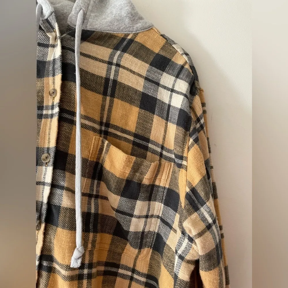 American Eagle Plaid Hoodie Jacket - Image 5