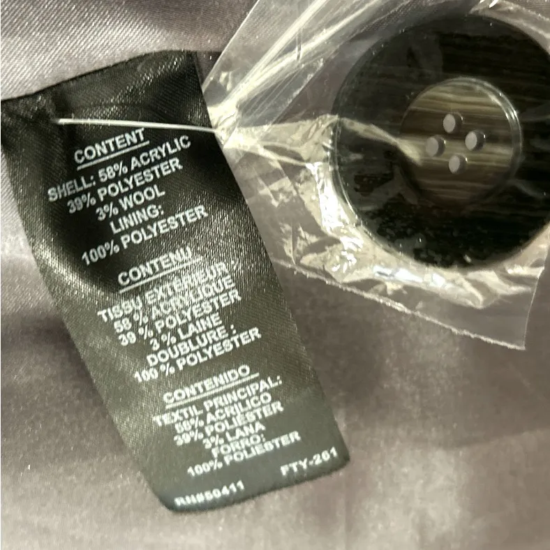 Kensie Womens Wool Blend Coat Gray  NWOT Size M - Image 7