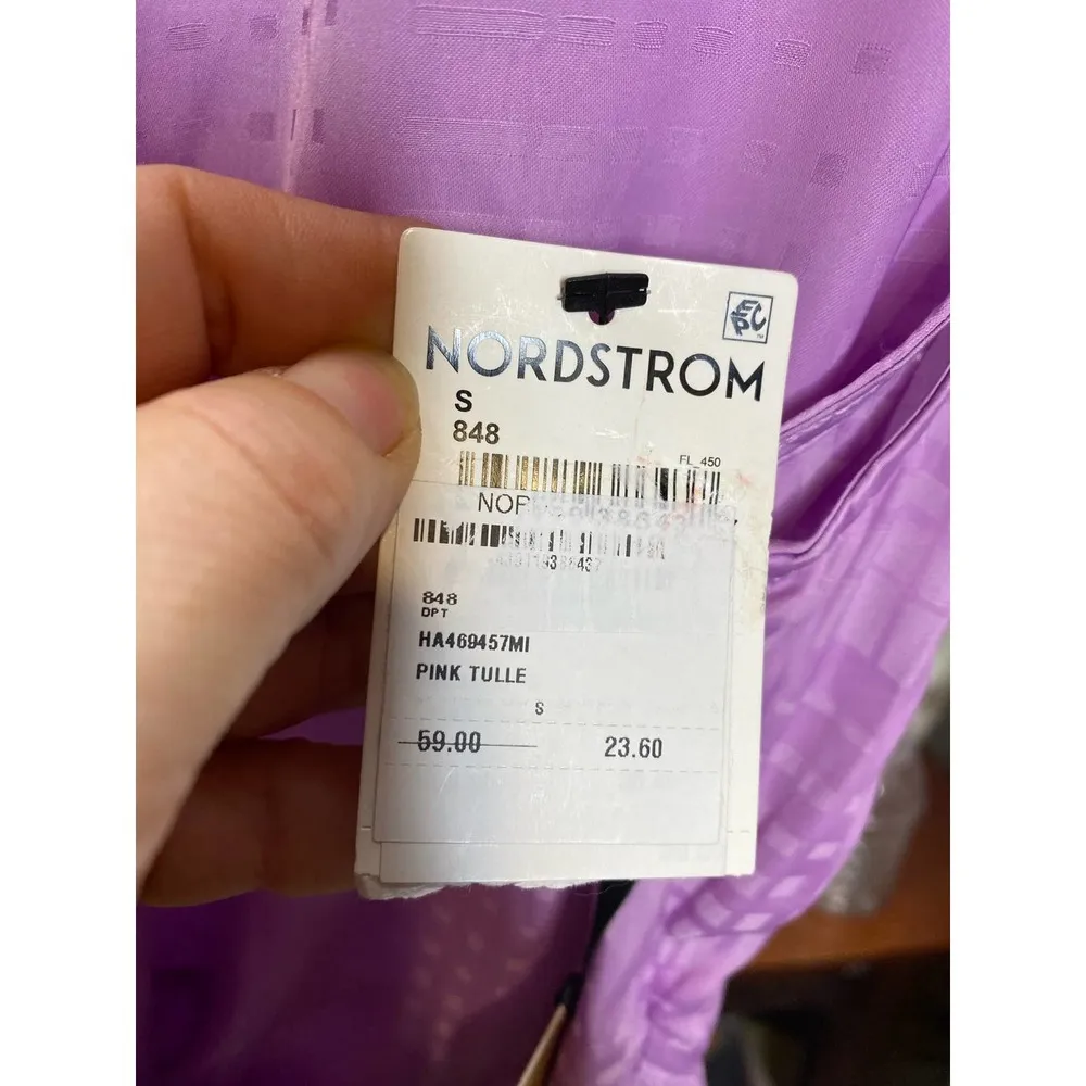 HALOGEN Top Blouse SMALL V-Neck Cap Sleeve Satin Plaid Side Zip Surplice - Image 5