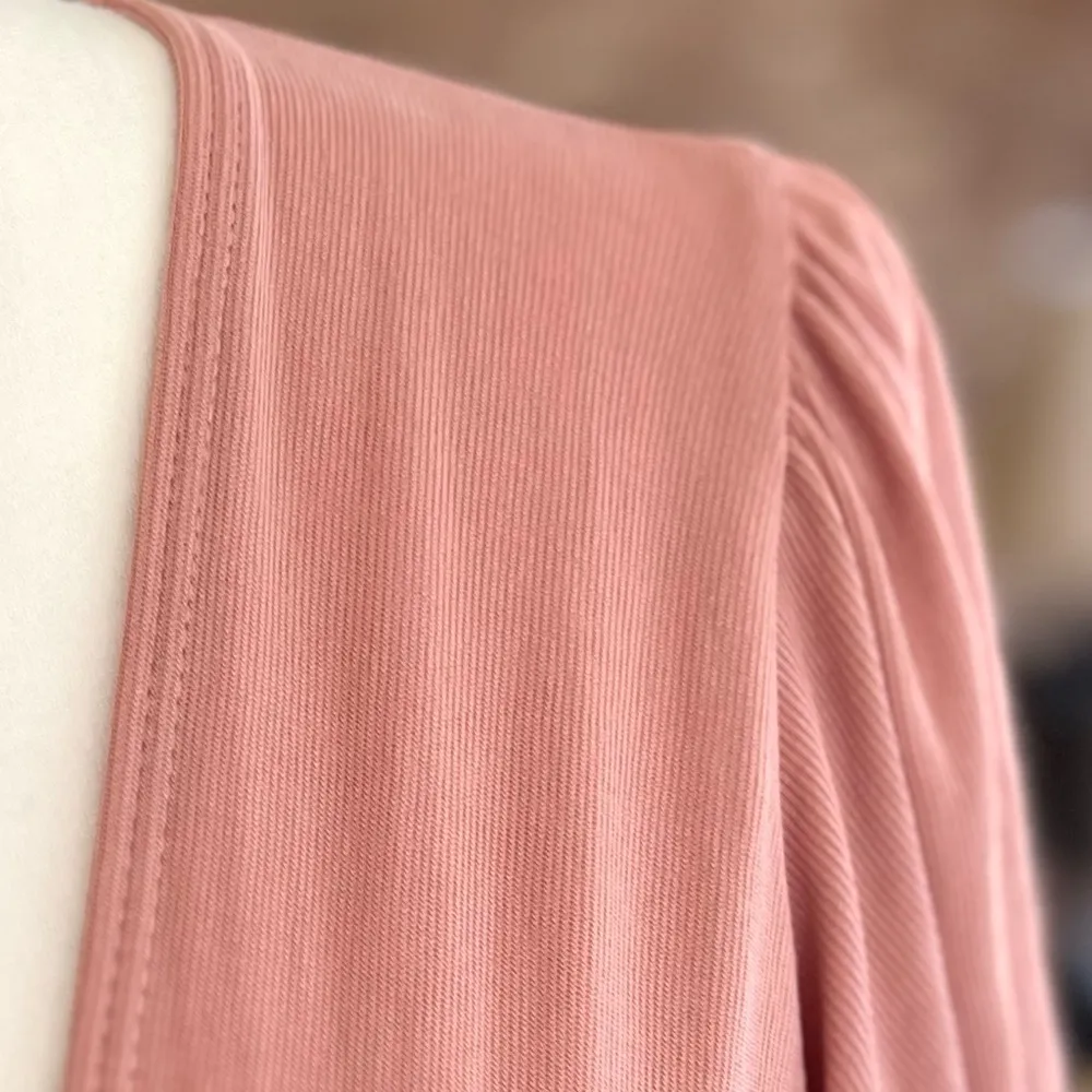 Lulus Top Majorly Cute Flutter Sleeve Crop Dusty Pink S Peplum Empire Waist Chic - Image 5