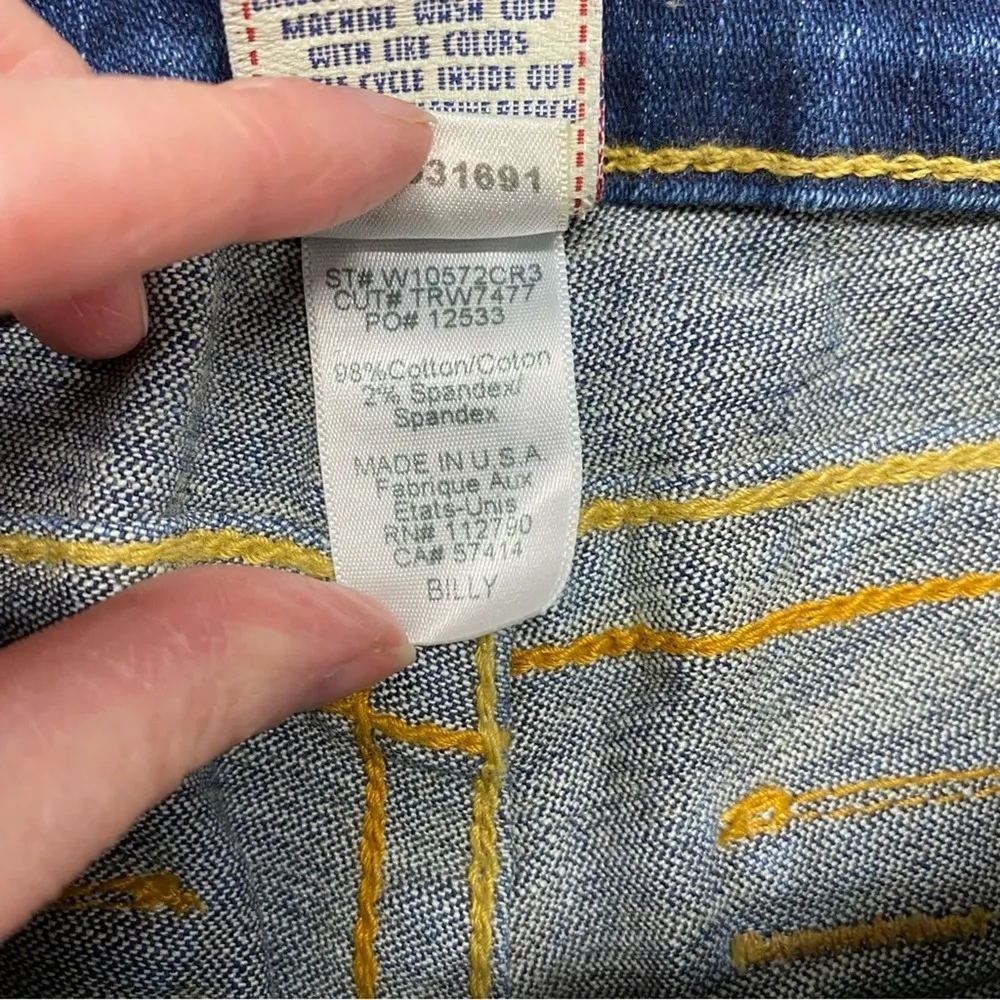 True Religion Jeans 40 Del Mar Medium Wash Billy Core Straight Leg Size 27 NWT - Image 6