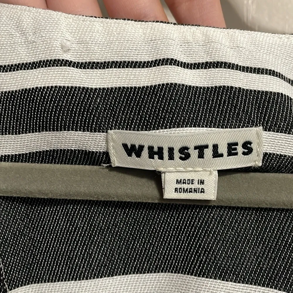 💙💖 WHISTLES Black & White Hayley Stripe Midi Dress Size 12 - Image 5