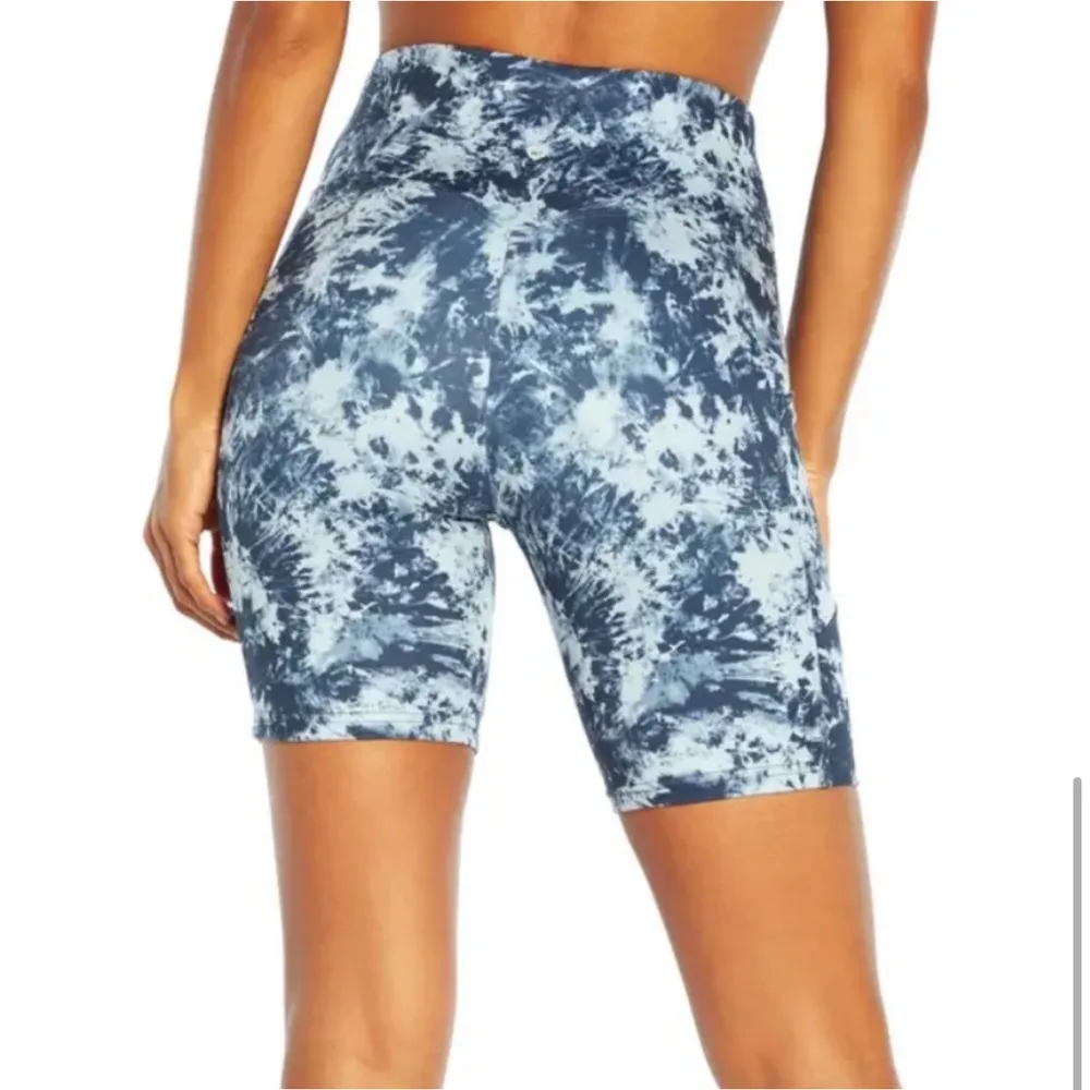 Wildfox Blue Tie Dye Pocket High Rise Bike Shorts - Size M - Image 3