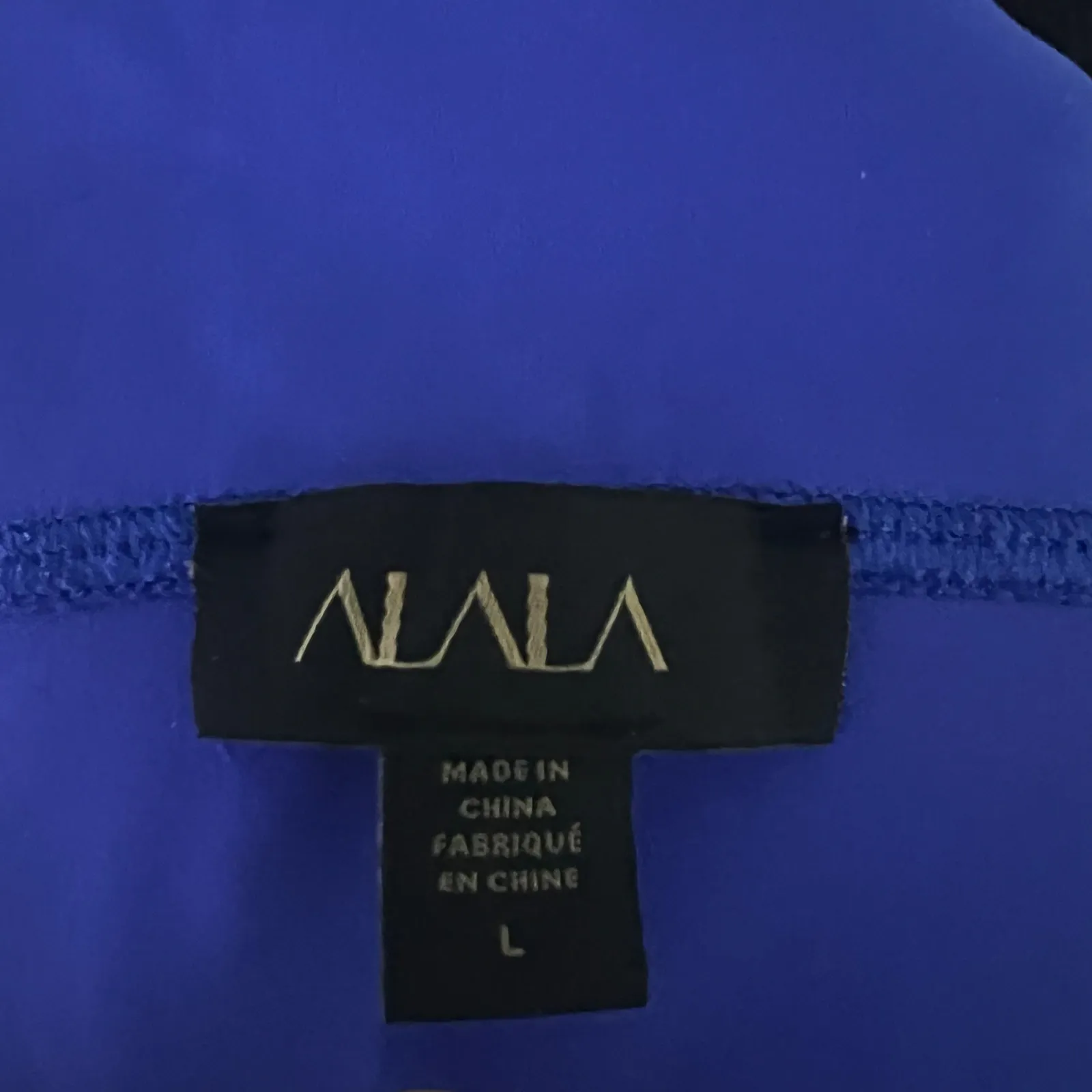 Alala Vamp Sports Bra Womens L Blue Racerback Stretch Athleisure Gym Lightweight - Image 9